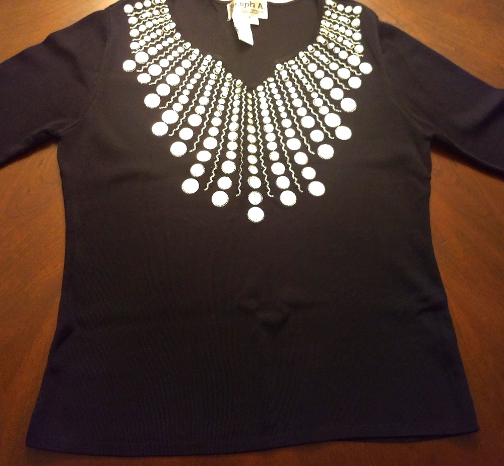 Joseph A (brand-Paris) beaded sweater NWOT